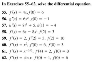 differential equations example problems